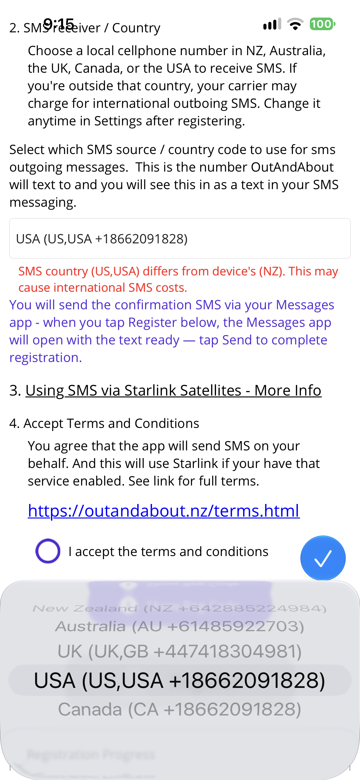 Select the country